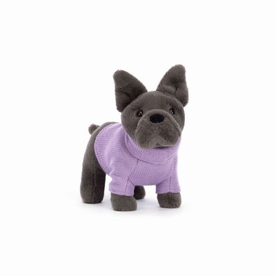 Jellycat Sweater French Bulldog Purple Perro | RUYV-12765